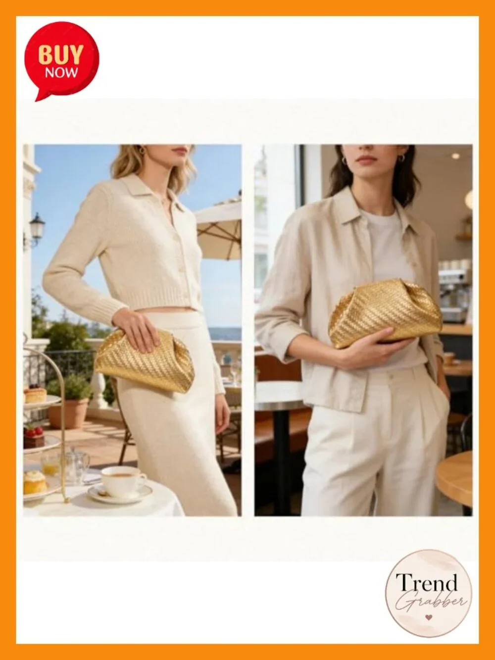 Elegant Woven Ruched Dumpling Clutch for Women PU Leather Evening Bag